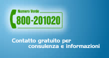 Numero verde 800-201020 Contatto gratuito per consulenza e informazioni